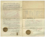Leland Stanford Deed Signed in 1886 as President of the Central Pacific Railroad Company